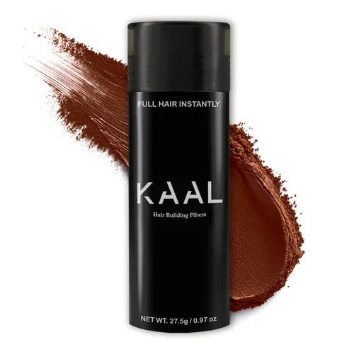 KAAL Polvo de fibra capilar (0.97 oz, caoba), relleno de pelo de botella recargable para ocultar áreas de adelgazamiento, para hombres y mujeres,