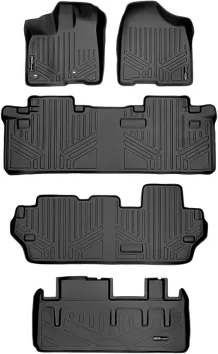Miniatura 13 de SMARTLINER Alfombrilla de suelo para maletero de carga para todo tipo de clima, detrás de la segunda fila para Toyota Sienna 2011-2012