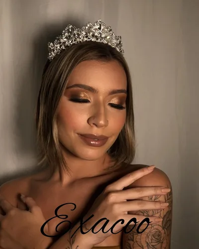 Miniatura 2 de Tiara de plata para boda, tiaras y coronas para mujer, tiara de reina de diamantes de imitación para mujer, corona de princesa, diadema