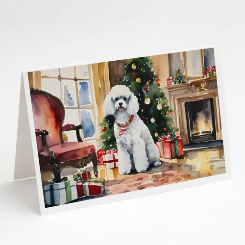 Miniatura 23 de Caroline's Treasures DAC2753GCA7P Paquete de 8 tarjetas de felicitación navideña acogedora de Husky siberiano Tarjetas en blanco con sobres