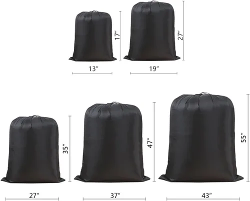 Miniatura 6 de Bolsa de almacenamiento multiusos extragrande para lavandería (negro, 19 x 27 pulgadas) Ligero, polvo y humedad. Ideal para mantas, ropa