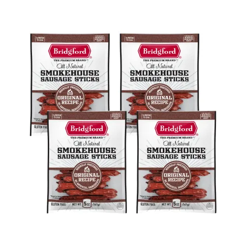 Miniatura 20 de Bridgford Smokehouse - Palitos de salchicha Teriyaki de 5 onzas, paquete de 2 – Hecho con carne de res y cerdo – Sin gluten y alto contenido