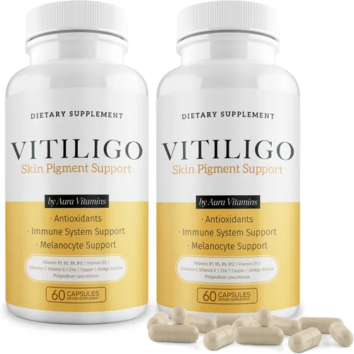 Miniatura 10 de Dermawonder - Cápsulas de vitiligo (60 unidades) Suplemento eficaz de vitíligo, reduce las manchas blancas y mejora el apoyo de la pigmentación