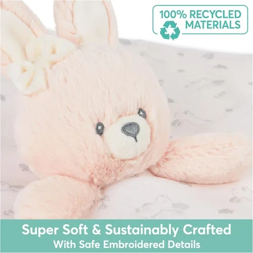 Miniatura 3 de GUND Baby Manta de Amor de Conejito Suavemente Sostenible, Manta de Peluche de Animal de Peluche Hecha de Materiales 100% Reciclados, para Bebés