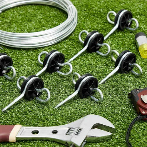 Miniatura 7 de Moxweyeni 24 piezas de tornillos aislantes eléctricos negros para cerca, aisladores eléctricos de alambre de anclaje para anillos de puerta de poste