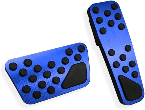 Miniatura 12 de LEXLEY 2 almohadillas antideslizantes de aluminio para pedal de freno de gas, cubiertas de pedal de acelerador sin perforación para Dodge 2009-2023