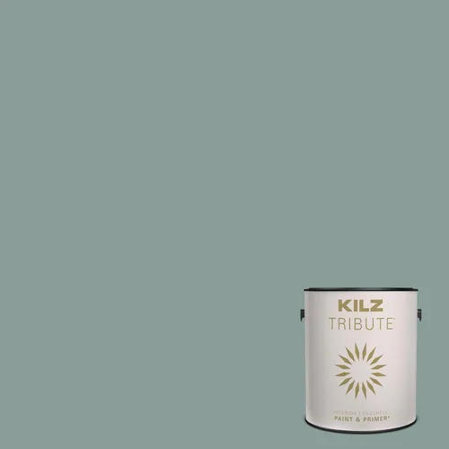 Miniatura 98 de KILZ TRIBUTE Pintura e imprimación, para interiores, semibrillante, Vintage Indigo, 1 galón Índigo Victoria