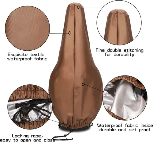 Miniatura 3 de Fundas de chimenea impermeables, funda protectora para calentador de fuego, fundas de chimenea de patio al aire libre, funda duradera para chimeneas