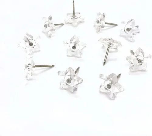 Miniatura 3 de 100 tachuelas de plástico con forma de estrella para pulgar, chinchetas decorativas, lindas chinchetas de corcho, tachuelas para tablón de anuncios