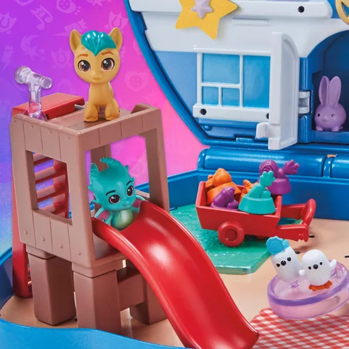 Miniatura 4 de My Little Pony Mini World Magic Compact Creation Critter Corner - Juguete, Set de Juego Construible con Pony Hitch Trailblazer para Niños de 5 Años