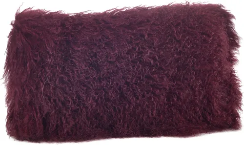 Miniatura 63 de Saro Lifestyle Almohada de piel de cordero mongol rellena de poliéster Gris
