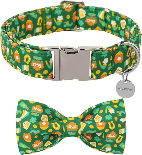 Miniatura 41 de DOGWONG Collar de perro arcoíris con bonito lazo para el Mes del Orgullo LGBT - Collar ajustable y cómodo para perros grandes, medianos y pequeños
