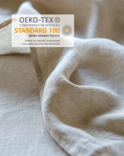 Miniatura 3 de XZ XIFA - Juego de sábanas de lino tamaño king - 100% lino francés lavado orgánico, ropa de cama transpirable y refrescante que regula la Lino