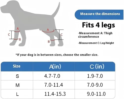 Miniatura 7 de Rodillera de perro para pierna trasera desgarrada del ligamento cruzado anterior, soporte cómodo y ajustable con dos estabilizadores, soporte