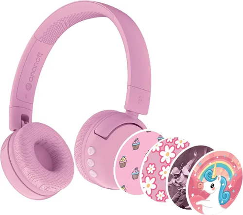 Miniatura 10 de BuddyPhones POP Fun Auriculares plegables Bluetooth para niños + micrófono, funciona con cable o inalámbrico, limitación de volumen SafeAudio