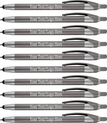 Miniatura 9 de Paquete de 300 bolígrafos personalizados con logotipo o texto, para marketing, fiestas y eventos, lápiz capacitivo 2 en 1 y bolígrafo compatible
