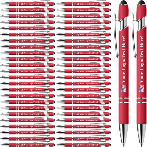 Miniatura 10 de Bolígrafos personalizados con lápiz capacitivo, bolígrafos personalizados impresos con tu logotipo o mensaje, ideales para regalos, promociones