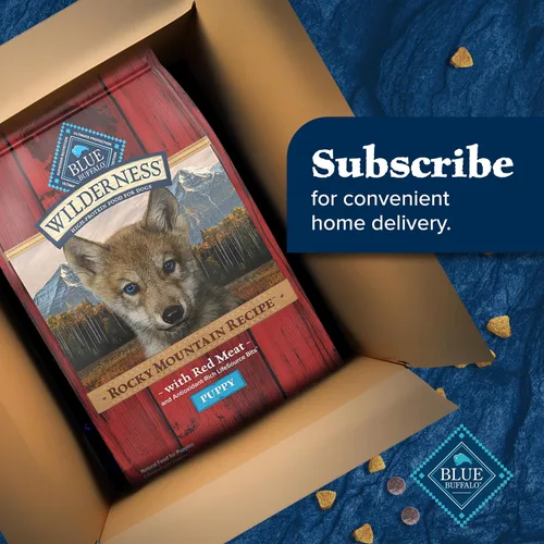 Miniatura 11 de Blue Buffalo Wilderness - Alimento seco de alta proteína con receta de las Montañas Rocosas para cachorros, carne roja y granos, bolsa de 24 libras