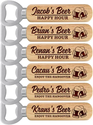 Miniatura 8 de Regalos de cerveza, abrebotellas de madera personalizados, regalo para él, padrino de boda, hermano, novio, padre, regalos únicos para el día