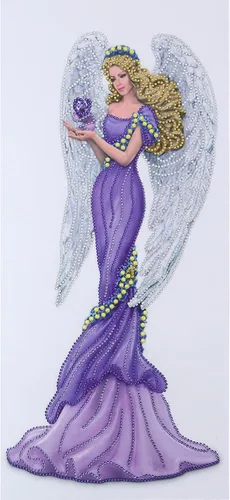Miniatura 8 de LUSandy Kit de pintura de diamantes 5D para mujer, taladro parcial, con forma especial, diamantes de imitación de cristal, para decoración de pared
