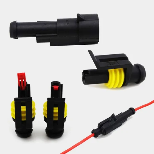Miniatura 3 de 20 Kits Conector de 1 Pin Conectores Eléctricos Automotrices de Conexión Rápida Conectores de Alambre de 1 Pin Conector Impermeable Conector