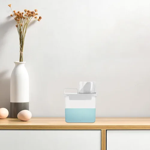 Miniatura 2 de jojofuny Dispensador con tapa Botellas de loción vacías Dispensador de líquido de lavandería Dispensador de polvo Perfumado Grano de lavandería