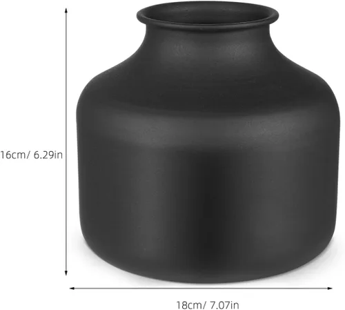 Miniatura 8 de Happyyami Florero de metal mate seco para flores, arreglo floral, soporte para macetas, floreros de brotes de flores, maceta para el hogar, mesa