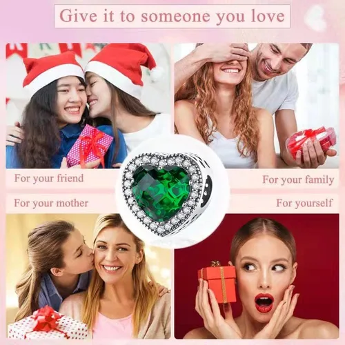 Miniatura 6 de LongLuck Dije de ojo de cristal para pulsera Pandora, dije de plata de ley 925 con circonitas cúbicas para mujer, Plata esterlina, cristal