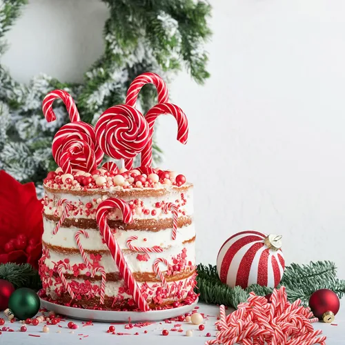 Miniatura 3 de Giegxin 60 piezas de bastón de caramelo de Navidad para manualidades, arcilla plástica falsa de caramelo, decoraciones de menta mini arcoíris