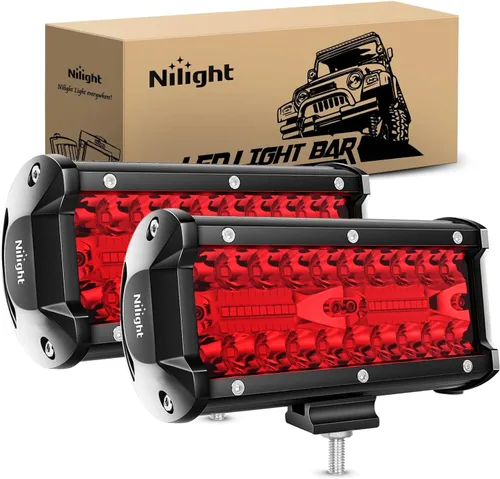 Miniatura 17 de Nilight Barra de luces LED de 6.5 pulgadas, 120W, combinada de inundación y foco, para todoterreno, conducción antiniebla, iluminación de trabajo