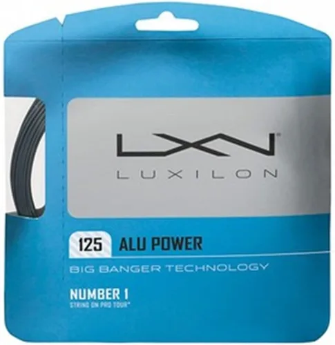 Luxilon Cuerda de tenis ALU Power - Set y carrete Plateado