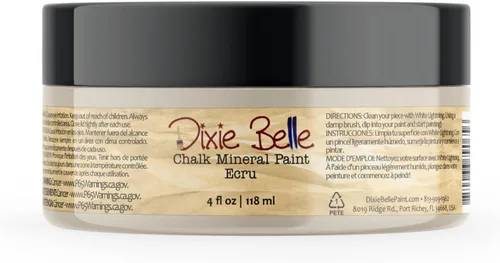 Miniatura 373 de Dixie Belle Paint Company - Pintura con acabado de tiza para muebles, color negro (Caviar), 1 galón, 128 fl oz, pintura mineral color rosa intenso