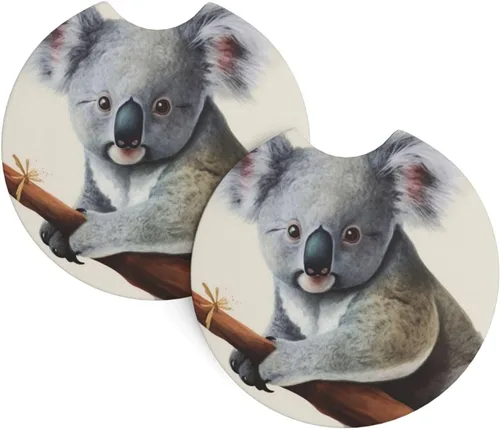 Miniatura 12 de Portavasos para automóvil con estampado de gato Galaxy para portavasos universales antideslizantes, paquete de 2 soportes para tazas, almohadilla