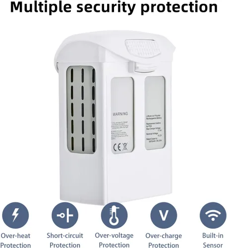 Miniatura 4 de KUWATA Batería de vuelo inteligente para DJI Phantom 4 Pro, Phantom 4 Advanced/RTK, 5870mAh, batería extendida con cámara Drone