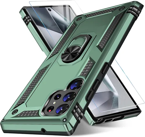 Miniatura 92 de Vaki Funda para Samsung Galaxy S22 5G con protector de pantalla integrado de grado militar, cubierta dura y resistente, funda resistente para Galaxy