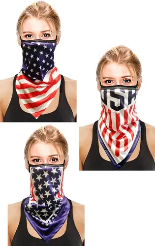 Miniatura 3 de CCFW Face Bandana Ear Loops Elegante Hombres Mujeres Polainas de Cuello para Polvo Viento Moto