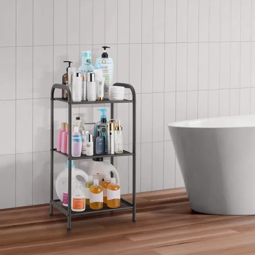 Miniatura 6 de Estante de almacenamiento MAX Houser con estante, soporte extensible para plantas de estilo industrial, unidades de estante de pie para cocina, Gris