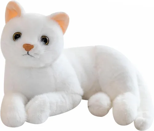 Miniatura 10 de Juguete de peluche suave de gato negro, gato negro realista de 12 pulgadas, regalo para niños y niñas (negro)