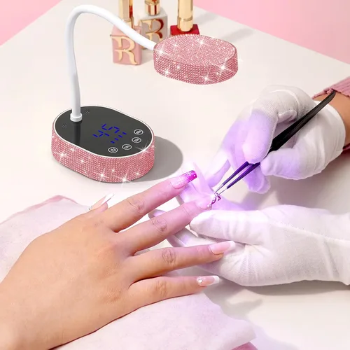 Miniatura 5 de Lámpara de uñas LED UV, mini luz UV para esmalte de uñas de gel, secador de uñas LED recargable, secado rápido, lámpara de uñas UV para el hogar