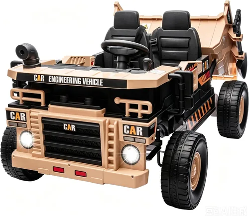 Miniatura 8 de FINITO - Juguetes de paseo de 24 V para niños grandes, camión volquete eléctrico y pala extra, auto de juguete eléctrico para niños, camión, auto