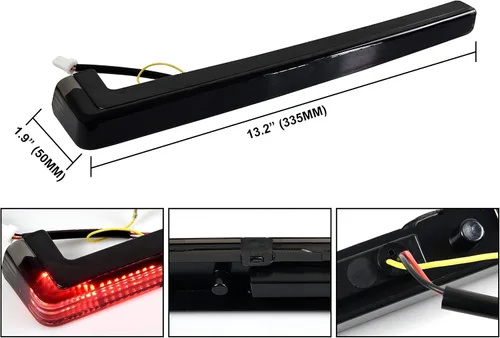 Miniatura 6 de Kit de Luces LED de Marcador Lateral de Acento con Lente Ahumada para Tour Pack con Luz de Señal de Giro para Harley Davidson Touring Road Glide
