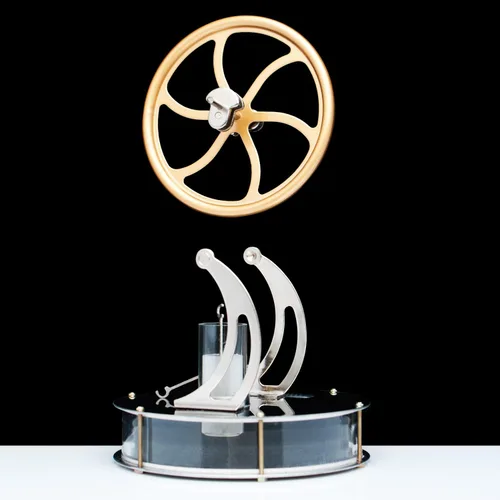 Miniatura 7 de DjuiinoStar - Motor Stirling de baja temperatura más clásico, temporizador de café único, mejor opción de regalo, juguete educativo, modelo de motor