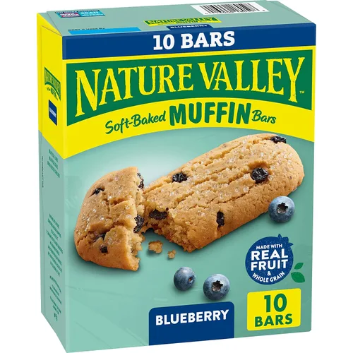 Miniatura 10 de Nature Valley Barras de magdalenas horneadas suaves, chispas de chocolate, barras de aperitivos, 10 barras, 12.4 onzas