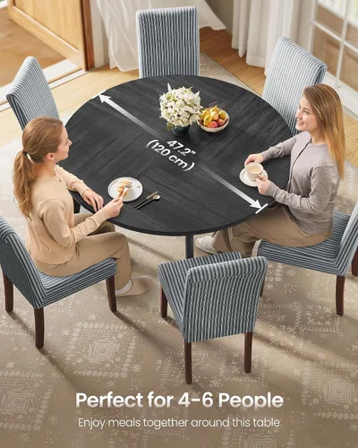 Miniatura 4 de VASAGLE Colección MAEZO - Mesa de comedor redonda para 4-6 personas, mesa de cocina circular de 47.2 pulgadas con patas cónicas, transiciones