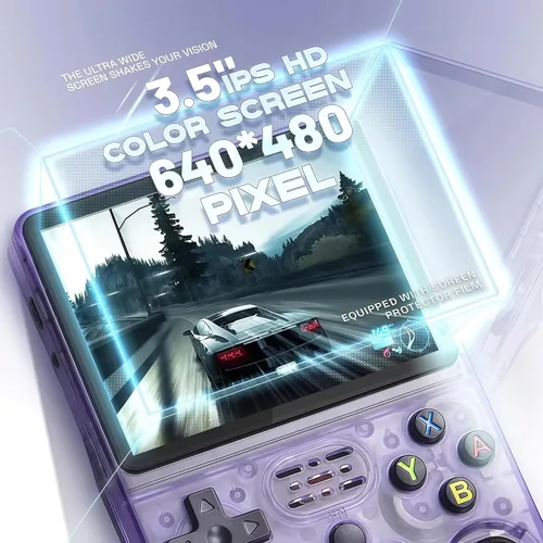 Miniatura 2 de Consola de juegos de mano R36s Set de Navidad (con tarjeta de Navidad y bolsa) Pantalla IPS de 3.5 pulgadas, tarjeta TF de 128GB, más de 21000