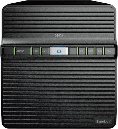 Miniatura 2 de Synology Backup DS423 Family & Business - Uso compartido seguro de archivos, cámara fotográfica y videovigilancia (NAS sin disco de 4 bahías)