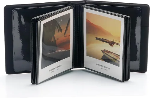 Miniatura 5 de Álbum de fotos de 33 bolsillos para cámara instantánea Polaroid, apto para fotos de 3.5 x 4.25 pulgadas, material de PVC y resistente al agua Negro