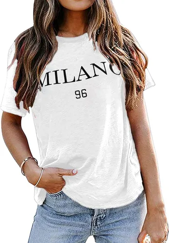 Avanova Camisetas gráficas divertidas para mujer, camisetas de manga corta, estilo vintage, túnica casual