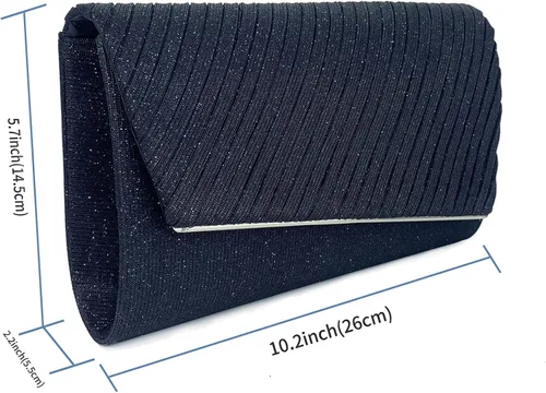 Miniatura 2 de ZHANNI - Bolsos de mano para mujer, bolsos de noche y cluthes con solapa, bolsos formales para bodas, fiestas, bailes de graduación, M