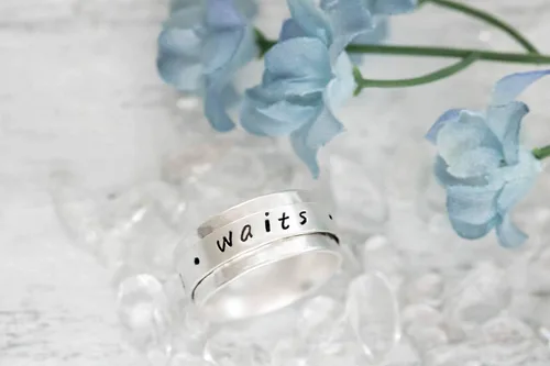 Miniatura 4 de Purity Ring True Love Waits Stamped Sterling Silver Spinner Ring